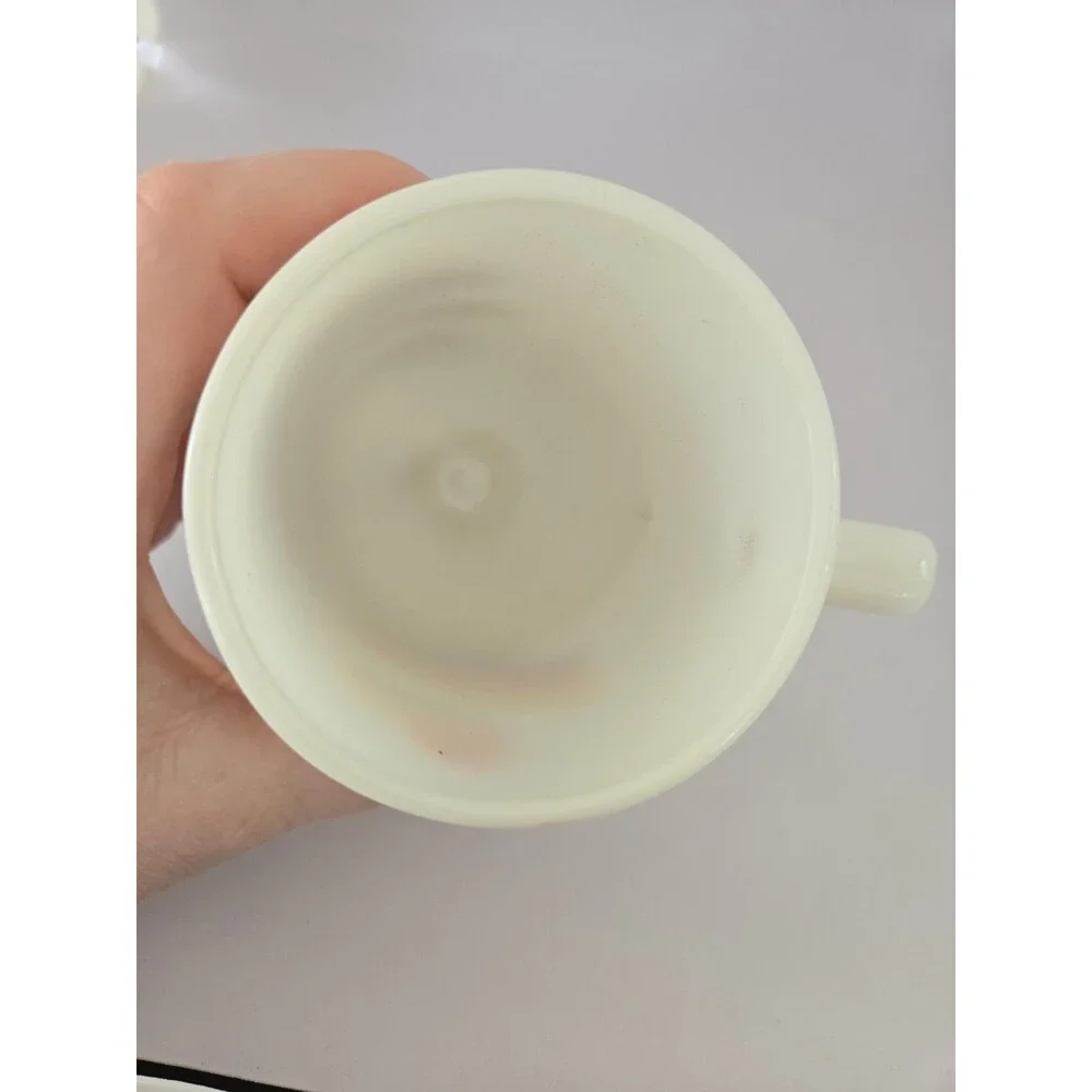 RARE Vintage McDonald's Sunshine White Milk Glass Pedestal Footed Mug